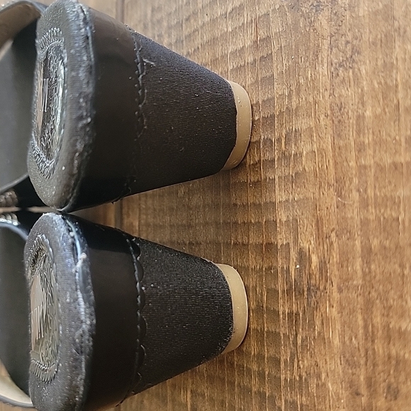 💥ML shoes Rhinestone Wedges Black silver Sz 40 / 9.5 - Picture 4 of 5